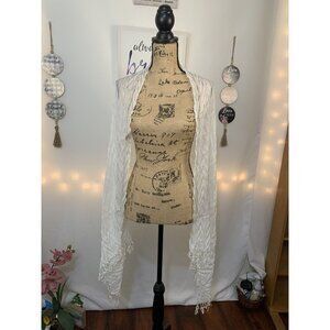 (A-17) Shawl,‎ rebozo for women cream color,  usado